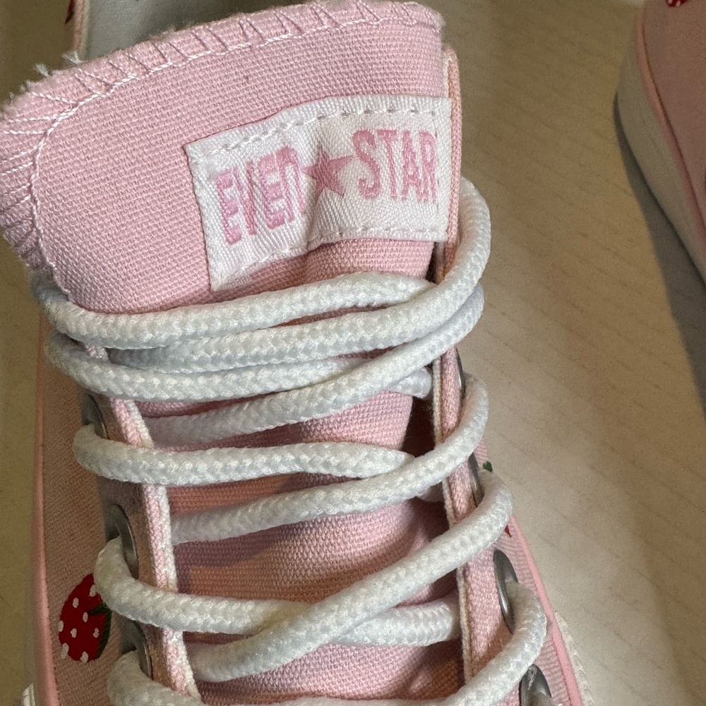 Pink Kids Shoes with White Accents - Picture 14 of 14
